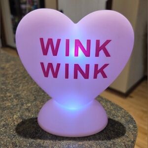 NEW 'WINK WINK' Pink Light Up Valentine's Day Decoration